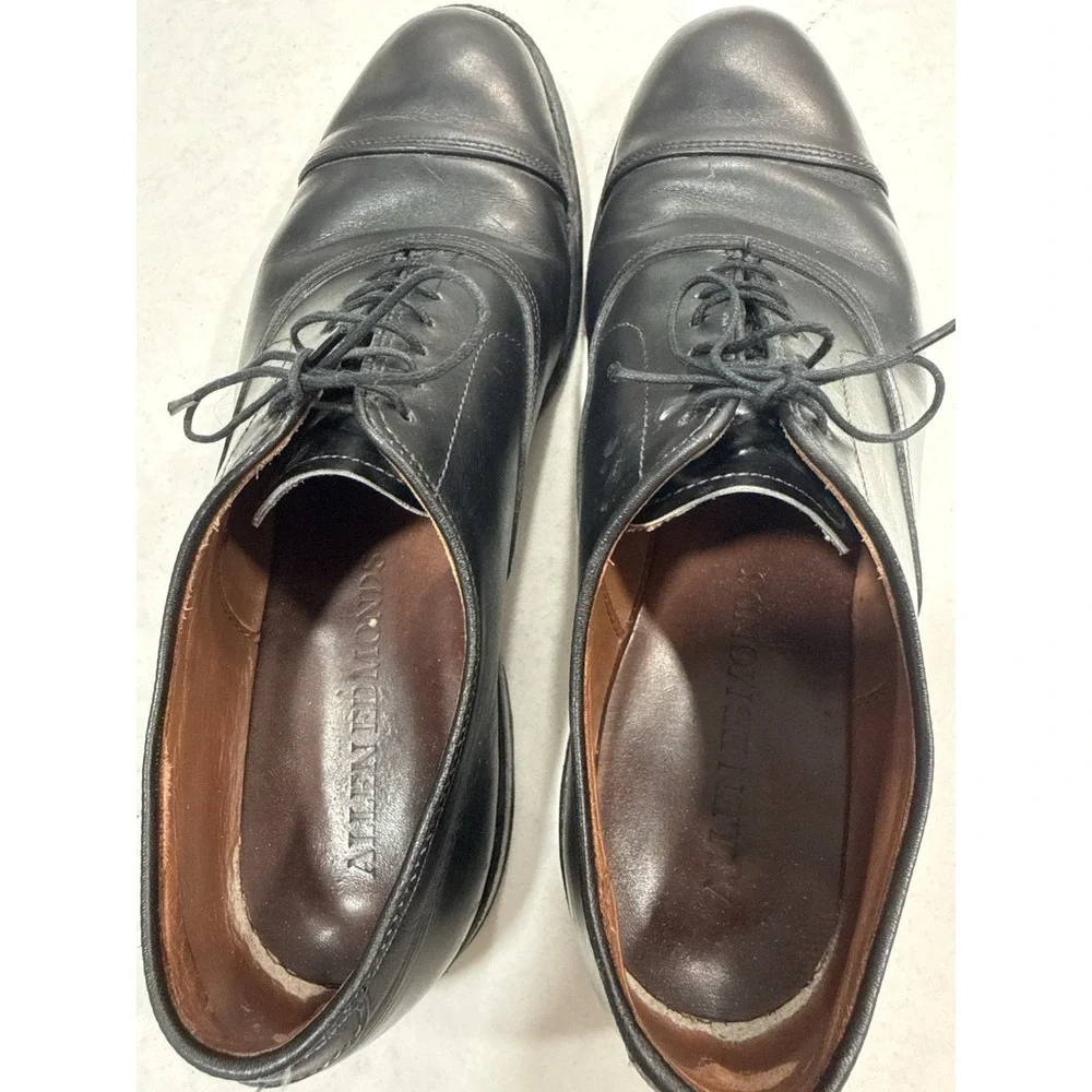 Allen Edmonds Men's Port Washington Bench Welt Black Lace Shoes Size 9